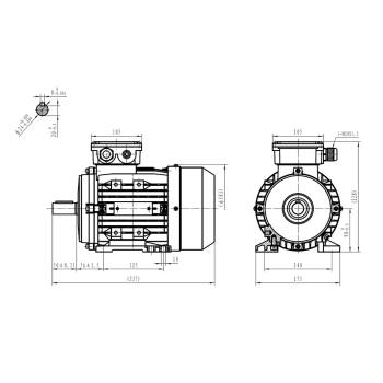 Silnik elektryczny 1,1kW 900 obr/min. 90B3